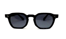 Occhiali da sole uomo  stile vintage donna neri plastica spessilente grigia moda