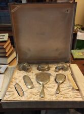 SET DA TOILETT TOELETTA IN ARGENTO 800 COMPLETO IN BOX ANNI 1960 CIRCA CV