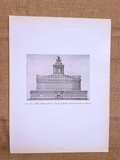 Ricostruzione ideale di Hulsen Mole Adriana Castel Sant'Angelo Roma Tavola 1917