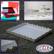 Pavoni   -    Vassoio Mignon per pasticceria bianco cm. 32x26x3,5 - Sweetable