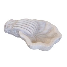 Acquasantiera in Marmo scolpito manina cm 31 Lavandino pietra fontana piccola