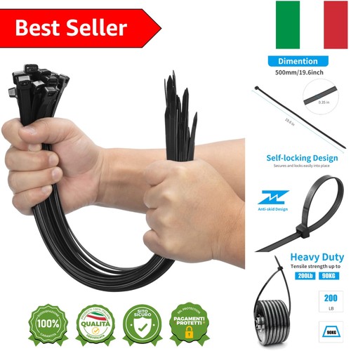 Fascette per cablaggio nere - cablaggio,