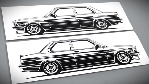 Adesivo bmw e21 alpina - bmw,