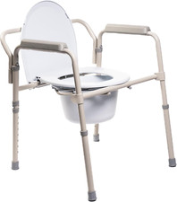 Pbpharma - Sedia Comoda Con WC Portatile Pieghevole Leggero - Sedia 3 in 1 Da Co