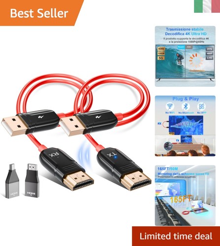 Ricevitore hdmi wireless rosso - wireless,