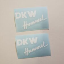 2 adesivi DKW Hummel * 101 / 112 / 113 * bianco * auto d'epoca * set