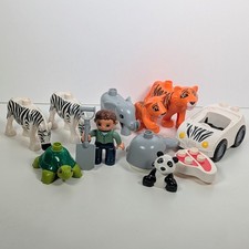 Pacchetto animali zoo Lego Duplo originale zebre tigri balena elefante e tartaruga 