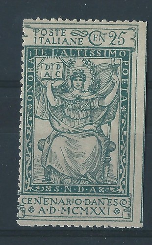 Francobolli 1921 regno dante - francobolli,