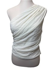 Top bianco monospalla