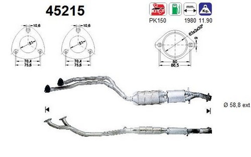 110 150 catalizzatore - 150, cv