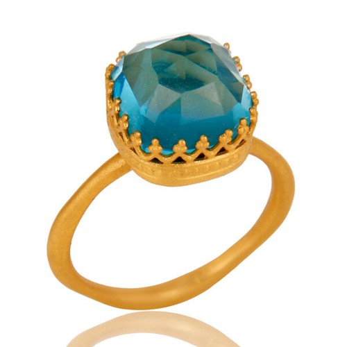 Anello fantasia topazio blu