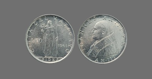 Città del vaticano 100 lire - del,