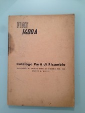MANUALE FIAT 1400 A CATALOGO PARTI DI RICAMBIO MANUTENZIONE 1954