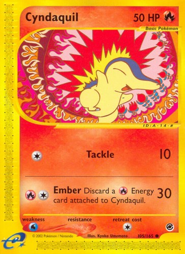 Moderately played cyndaquil - moderately,
