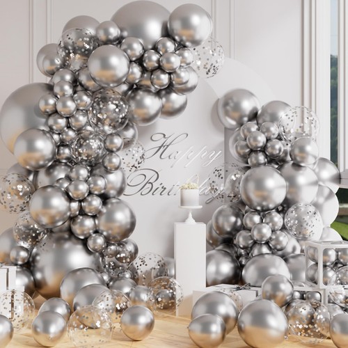Kit arco palloncini argento - kit,