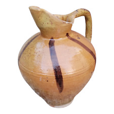 antica brocca anfora in terracotta smaltata ceramica 1900 artigianale  anni 30