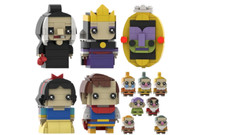 kit di costruzioni biancaneve e i sette nani con regina e strega