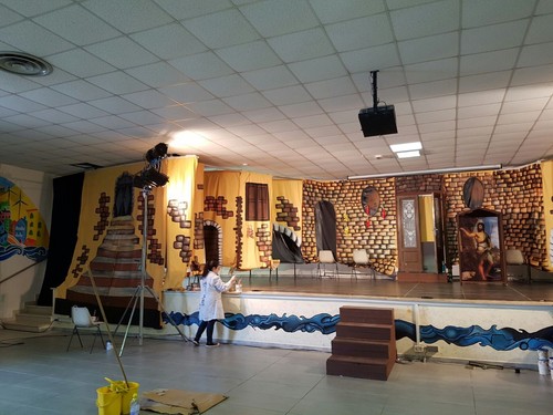 Scenografia teatrale dipinta - scenografia,