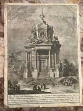 Chinea Macchina Scenica Teatro Roma Barbazza Palazzi Acquaforte 1782 Pirotecnica