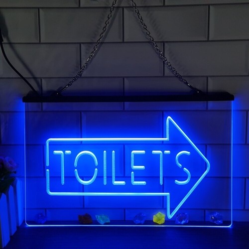 Freccia bagno led insegna - freccia, wc