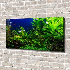 Tulup Dipinto Su Tela Pittura Su Un Muro 140x70cm - Pesce In Un Acquario