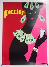 MANIFESTO AFFICHE PERRIER BERNARD VILLEMOT VINTAGE