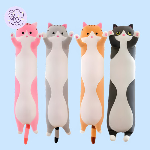 Kawaii long cat plush - long,