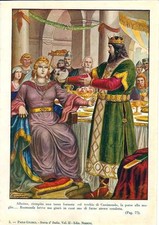 Stampa antica ALBOINO re dei