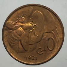 10 Centesimi APE 1921  FDC rame rosso periziata