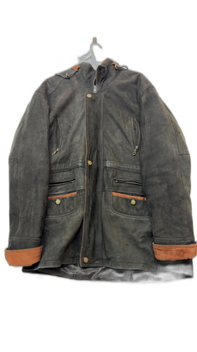 Giacca parka pelle - , marrone