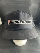 Cappello Berretto Vintage Bridgestone Swingster Adulto Regolabile Nero Nylon Pneumatici Camion