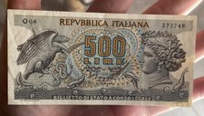 REPUBBLICA ITALIANA 500 LIRE 1966 ARETUSA IN ALTA CONSERVAZIONE CARTA NATURALE