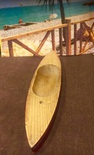 COPPIA ANTICHE BARCHE IN LEGNO