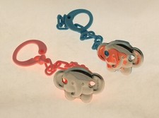 Spilla Porta ciuccio con elefantino in lastra argento 