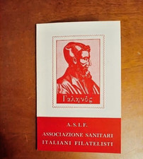 TESSERA ASSOCIAZIONE SANITARI ITALIANI FILATELISTI N 1234 21 MAGGIO 1974 PERFETT