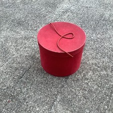 Cappelliera Vintage Rossa Velluto E Cartone