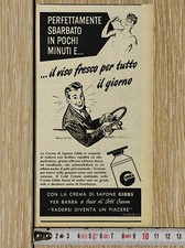 Pubblicità vintage 1951 Gibbs crema di sapone per barba