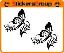 COPPIA ADESIVI FARFALLE AUTO