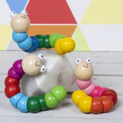Worm wiggly snodato - in, legno