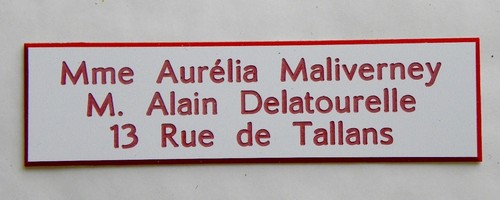 Placca cassetta della - , posta