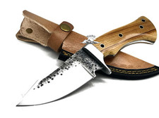 COLTELLO ARTIGIANALE DA CACCIA LAMA IN ACCIAIO BALESTRA LAMA FISSA COLLEZIONE