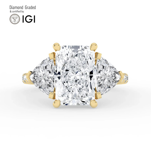 Radiant diamond trilogy ring - diamond,
