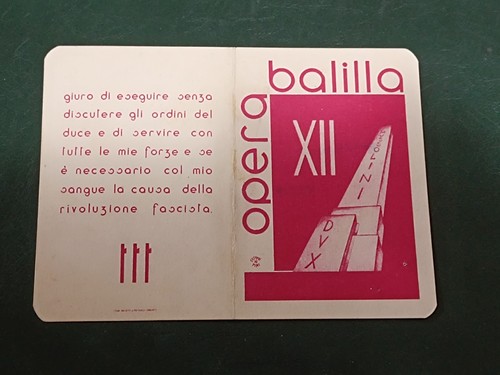 Tessera opera nazionale - tessera,