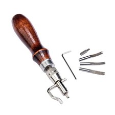 ULTNICE Kit di attrezzi per la lavorazione del cuoio con 7 pezzi solcatore p