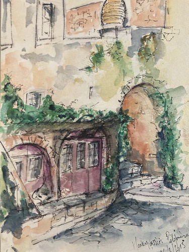 Dipinto acquerello carta - dipinto, su