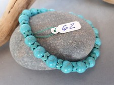 ???BRACCIALE UOMO DONNA PIETRE NATURALI DURE TURCHESE.  21 CM.  N.62. ?