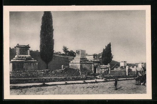 Cartolina pompei tomba - cartolina, pompei,