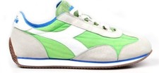 1.3. Diadora Equipe Stone Wash 12 Scarpe Low-Top Unisex Adulto 45 EU GREEN WHITE