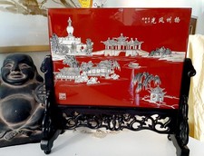 Separè da tavolo Cinese Laccato e Madre Perla anni 50