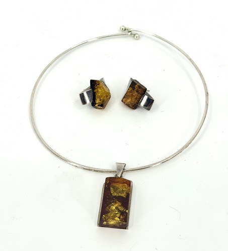 Collana orecchini pendenti - e,
